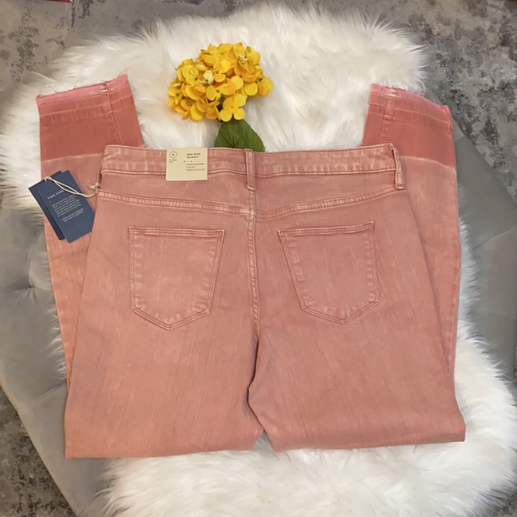 NEW! Pink Ombré Mid Rise Skinny Jeans Size 8/29R - Picture 4 of 6